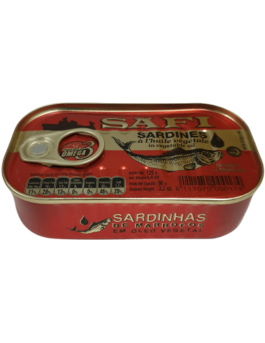 6 Boites de sardines à l'huile végétale 125 g - ISEL